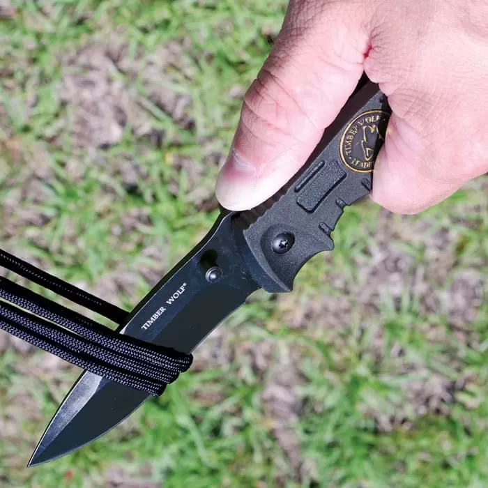 Timber Wolf Assist Rescue Black Folding Knife 6 Timber Wolf Assist Rescue Black Folding Knife - Image 4
