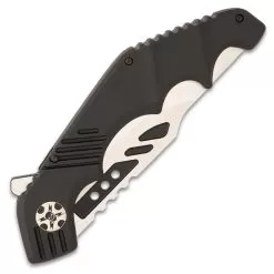 M48 Warthawg Pocket Knife - D2 Tool Steel, Ball Bearing Opening, Pocket Clip - Closed 6 3/4” -Knife Shop E19 UC3417