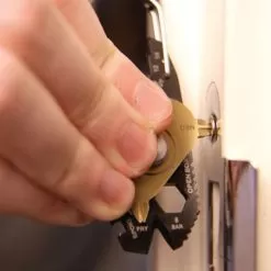 SHTF 20-In-1 Multi-Tool EDC With Carabiner Quick Release Clip - Various Sized Wrenches And Screwdrivers, Blade, Ruler, File -Knife Shop E33 BK4479