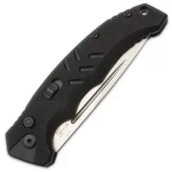Boker Plus Black Intention Pocket Knife - D2 Tool Steel Blade, G10 Handle, Push Button Opening, Slide Lock - Length 7 4/5” -Knife Shop F04 BR4971