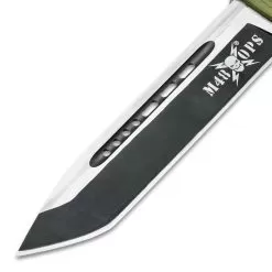 M48 Camo Automatic OTF Knife - Stainless Steel Blade, Cerakote Coated TPU Handle, Slide Trigger, Pocket Clip - Length 9 1/2" -Knife Shop F04 UC3580