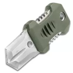 SHTF Tactical MOLLE Shiv - Stainless Steel Blade, Rubber Overmolded Handle, Plastic Webbing Adapter, Lanyard Hole - 2 1/2” Length -Knife Shop F17 BK4413