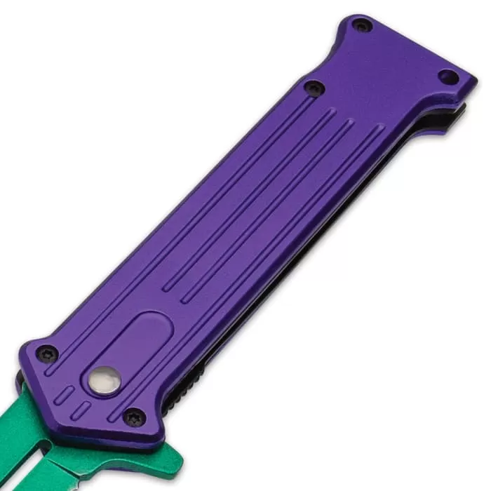 Joker Assisted Opening Stiletto Pocket Knife - Batman Switch 7 Joker Assisted Opening Stiletto Pocket Knife - Batman Switch - Image 5