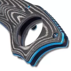 Hibben Warbird Folding Karambit - 7Cr17 Stainless Steel Blade, Micarta Handle Scales, Open-Ring Pommel - Closed 4 3/4” -Knife Shop F19 GH5103