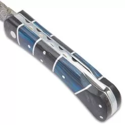 Timber Wolf Rainshadow Handmade Pocket Knife / Folder - Hand Forged Damascus Steel, File Worked Scalloping - Royal Blue And Smoky Black / Gray Pakkawood - Collectible, Everyday Carry, Gift - 4" Closed 11 Timber Wolf Rainshadow Handmade Pocket Knife / Folder - Hand Forged Damascus Steel, File Worked Scalloping - Royal Blue And Smoky Black / Gray Pakkawood - Collectible, Everyday Carry, Gift - 4" Closed -Knife Shop F19 TW901