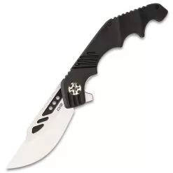 M48 Warthawg Pocket Knife - D2 Tool Steel, Ball Bearing Opening, Pocket Clip - Closed 6 3/4” -Knife Shop F19 UC3417