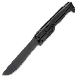 Gerber DoubleDown Folding Machete And Sheath - 420HC Stainless Steel Blade, Anodized Aluminum Handle - Length 15 1/10” 13 Gerber DoubleDown Folding Machete And Sheath - 420HC Stainless Steel Blade, Anodized Aluminum Handle - Length 15 1/10” -Knife Shop G19 GB5411