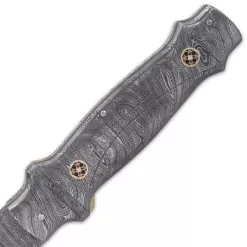 Timber Wolf Castle Guard Pocket Knife And Sheath - Damascus Steel Blade, Damascus Steel Handle Scales, Filework 13 Timber Wolf Castle Guard Pocket Knife And Sheath - Damascus Steel Blade, Damascus Steel Handle Scales, Filework -Knife Shop G19 TW1219