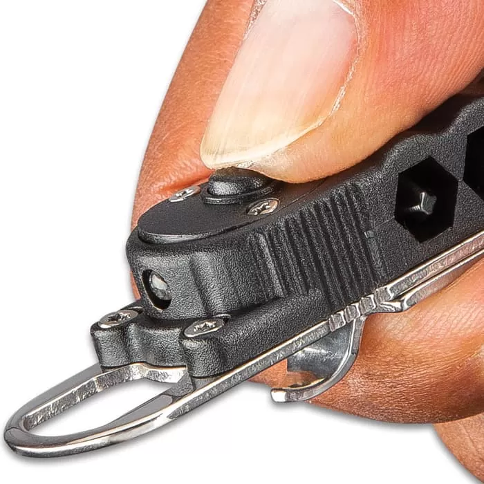 Trailblazer Torque Driver Multi-Tool With Flashlight - Four Hex Bits, Wrenches, Bottle Opener, Angle Driver, Carabiner - Length 3 3/4” 10 Trailblazer Torque Driver Multi-Tool With Flashlight - Four Hex Bits, Wrenches, Bottle Opener, Angle Driver, Carabiner - Length 3 3/4” - Image 8