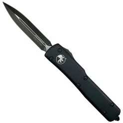 Microtech Tactical UTX-70 Dagger OTF Auto Knife, Black Blade