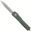 Microtech 147-10OD OD Green UTX-70 D/E OTF Auto Knife, Stonewash Blade