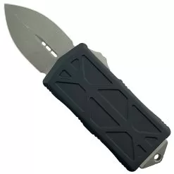 Microtech Exocet OTF Auto Knife, Apocalyptic Stonewash Blade