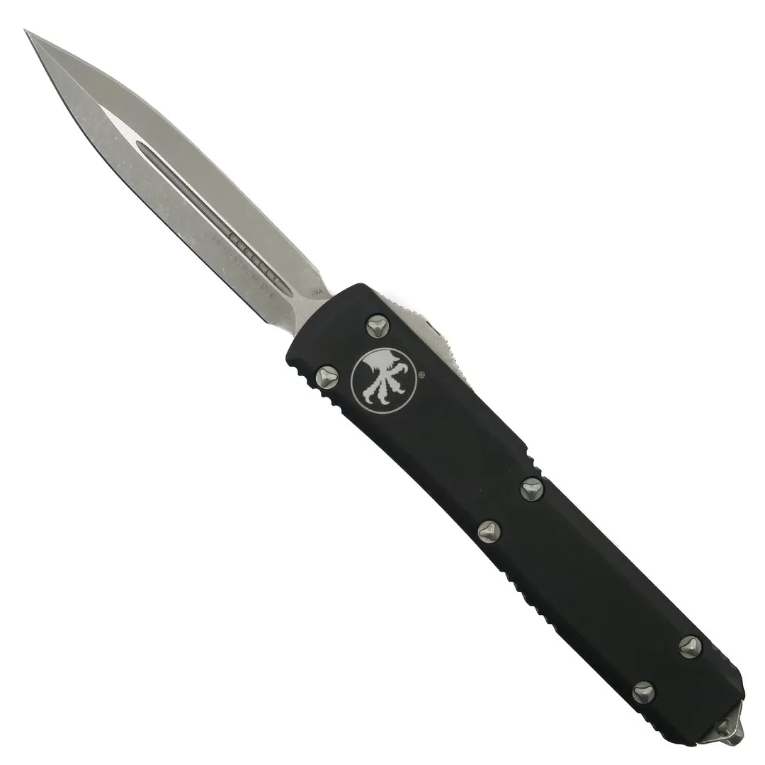 Microtech Contoured Ultratech OTF Auto Knife, Dagger Apocalyptic Stonewash Blade 3 Microtech Contoured Ultratech OTF Auto Knife, Dagger Apocalyptic Stonewash Blade
