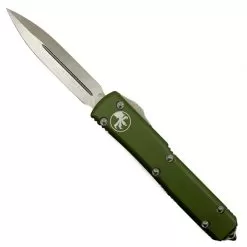 Microtech 122-10OD OD Green Contoured Ultratech D/E OTF Auto Knife, Stonewash Blade