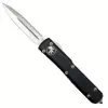 Microtech 122-6 Contoured Ultratech D/E OTF Auto Knife, Full Serrated Satin Blade