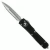 Microtech Ultratech OTF Knife, Stonewash Double Full Serrated Dagger Blade -Knife Shop MT122 d12 1 96663.1676135196