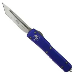 Microtech Purple Contoured Ultratech OTF Auto Knife, Satin Tanto Blade