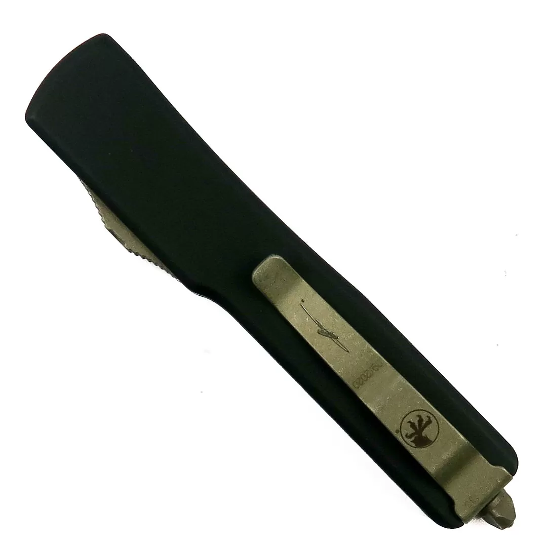 Microtech Signature Series Carbon Fiber UTX-70 Dagger OTF Auto Knife, Bronze Apocalyptic Blade 4 Microtech Signature Series Carbon Fiber UTX-70 Dagger OTF Auto Knife, Bronze Apocalyptic Blade - Image 2