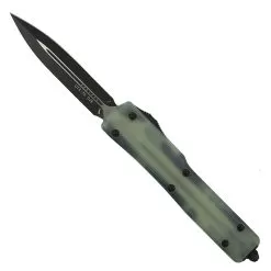 Microtech Signature Series Natural Jade UTX-70 OTF Auto Knife, Dual Edge Blade