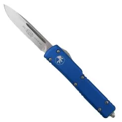 Microtech Blue UTX70 OTF Knife, Stonewash Plain Blade
