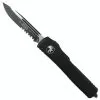 Microtech UTX70 OTF Knife, Black Drop Point Combo Blade -Knife Shop MT148 2T 1 21738.1667245415