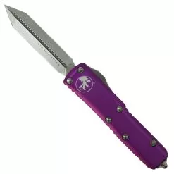 Microtech Violet UTX-85 Spartan OTF Auto Knife, Stonewash Blade