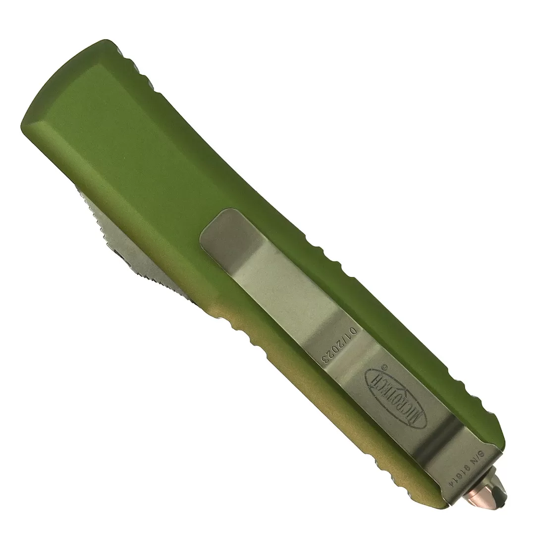 Microtech OD Green UTX-85 OTF Auto Knife, Bronze Dagger Blade 4 Microtech OD Green UTX-85 OTF Auto Knife, Bronze Dagger Blade - Image 2