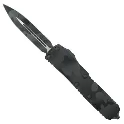 Microtech Signature Series Urban Camo UTX-85 OTF Auto Knife, Dagger Blade
