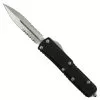 Microtech Signature Series UTX-85 OTF II Auto Knife, Stonewash Part Serrated Blade -Knife Shop MT232ii 11S 2 03742.1643645309