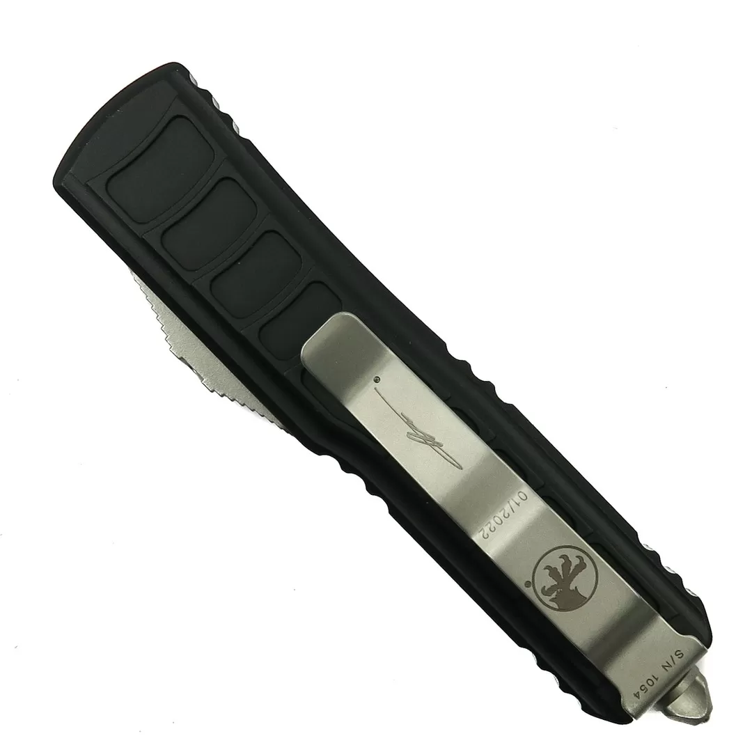 Microtech Signature Series UTX-85 OTF II Auto Knife, Stonewash Serrated Blade 4 Microtech Signature Series UTX-85 OTF II Auto Knife, Stonewash Serrated Blade - Image 2