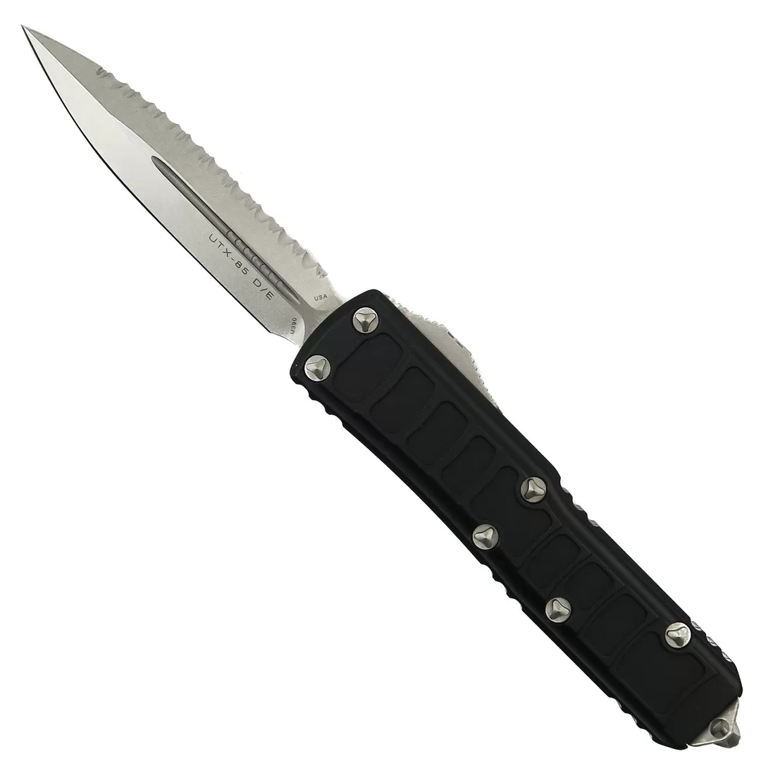 Microtech Signature Series UTX-85 OTF II Auto Knife, Stonewash Serrated Blade 3 Microtech Signature Series UTX-85 OTF II Auto Knife, Stonewash Serrated Blade