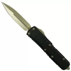 Microtech Signature Series UTX-85 OTF II Auto Knife, Bronze Dagger Blade