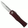 Microtech Merlot Hera OTF Knife, Stonewash Part Serrated Blade -Knife Shop MT702 11MR 1 58324.1676130887