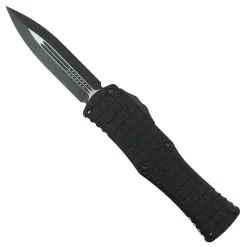 Microtech Signature Series Frag Pattern Hera OTF Knife, Black Blade