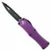 Microtech Violet Hera OTF Knife, Black Serrated Dagger Blade -Knife Shop MT702 3VI 2 46034.1661525346