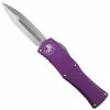 Microtech Violet Hera OTF Knife, Satin Dagger Blade