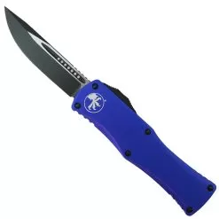 Microtech Purple Hera OTF Knife, DLC Black Drop Point