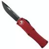 Microtech Red Hera OTF Knife, DLC Black Drop Point -Knife Shop MT703 1RD 1 42925.1676128866