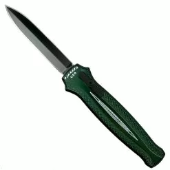 Piranha P-20GT Green Rated-XDE OTF Auto Knife, 154CM Black Blade